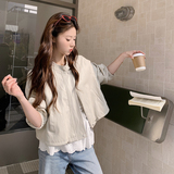 【现货】下摆抽绳百搭蛋白皮皮衣外套9820-P155-K248，女装皮衣，浙宝189