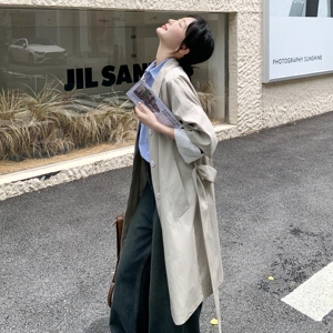 韩系拼接蕾丝袖口风衣8116-P175-K248图片
