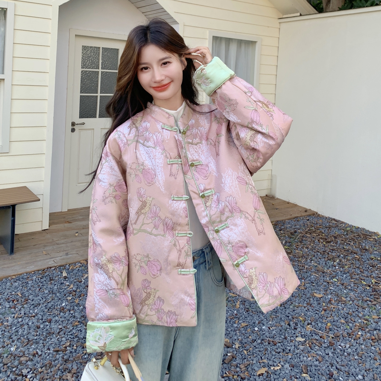 【现货】90绒新中式羽绒服2607-P255-K358，女装羽绒服，浙宝189