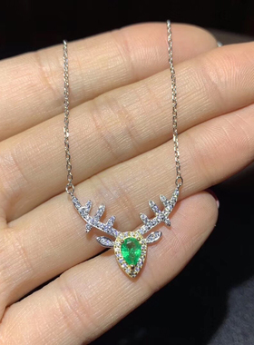 银饰镀18k祖母绿红宝石空托