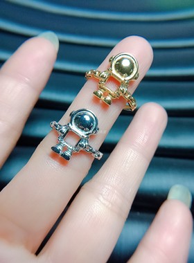 S925银戒指空托倒角长方5*5mm