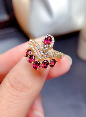 一款多戴纯银镀18k黄金色女戒