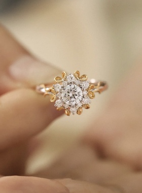 S925纯银戒指 镀双色工艺 圆6*6MM 空托  女