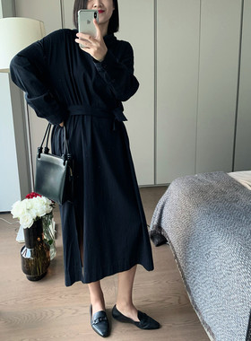 早秋定织面料 90年代复古Lyocell Drape Cowl Neck Dress&Top~K