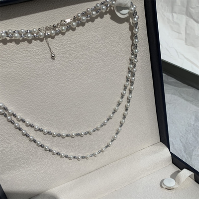 新春系|切面花珠毛衣链 绝美4.5-5mm天然淡水珍珠进口925S银项链