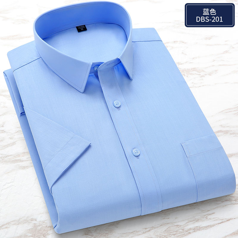 方领短袖加棉有大码衬衫