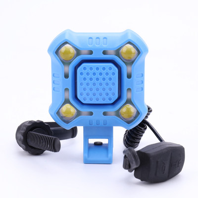 山地自行车灯车前灯喇叭灯USB充电带电喇叭铃铛尾灯骑行装备配件