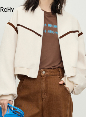 LARCHY来尔佳昵2024秋装净色短夹克