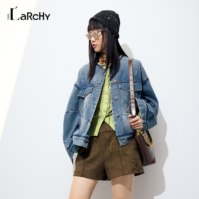 LARCHY来尔佳昵2025冬装直筒短裤