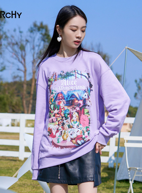 LARCHY来尔佳昵2024春装圆领卫衣