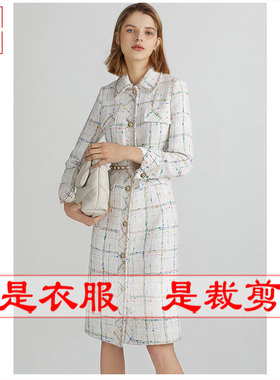明辉纸样衣服样板DIY缝纫牛皮纸修身新款秋冬女大衣裁剪图21194
