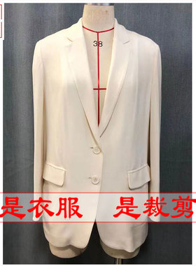 明辉纸样春秋宽松两粒扣女西装外套长袖样板DIY缝纫设计图纸23192