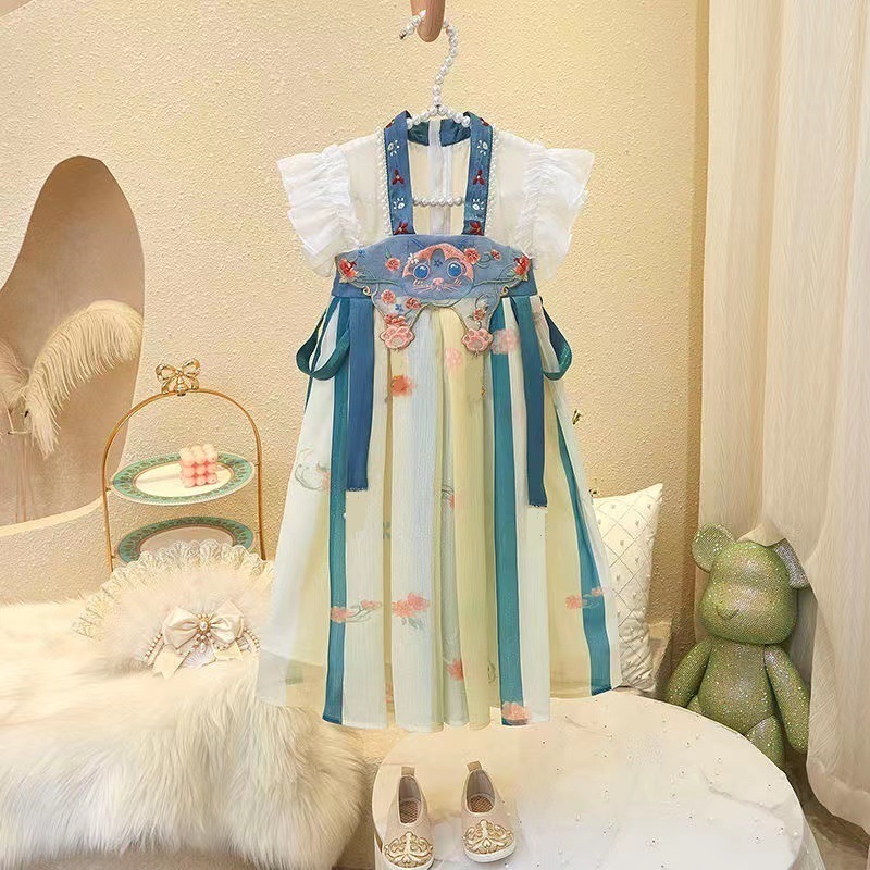 女童汉服连衣裙夏装2024新款儿童中国风古装襦裙夏季洋气公主裙子