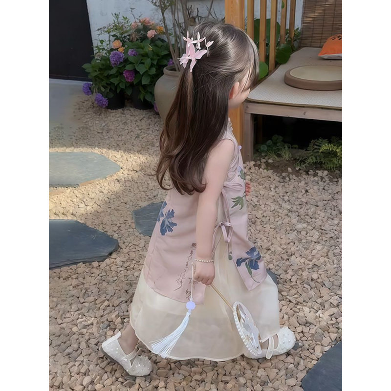 女童连衣裙新中式夏装2025新款儿童旗袍夏季女孩洋气国风裙子汉服,童装/婴儿装/亲子装,汉服,淘宝优惠券,粉丝福利购,淘宝优惠卷