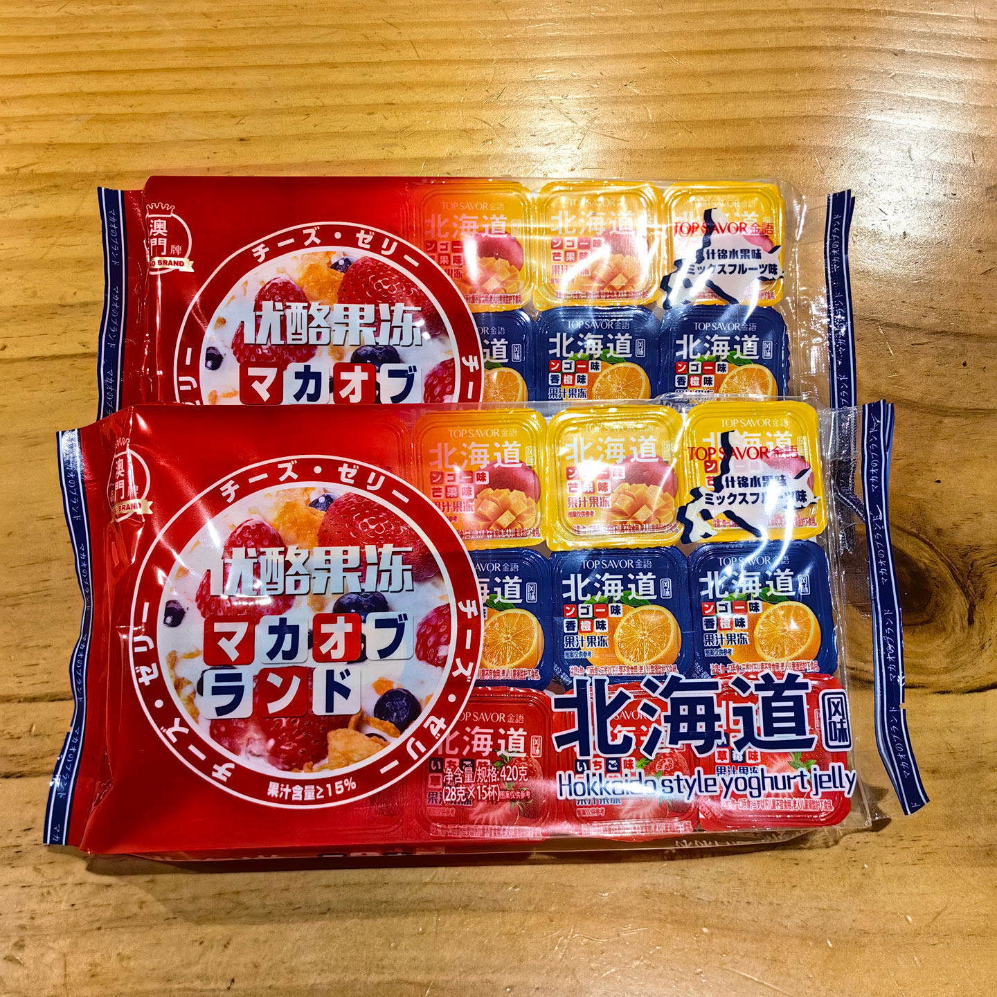 金语420g北海道风味优酪果冻什锦味草莓芒果香橙夏日儿童解馋零食