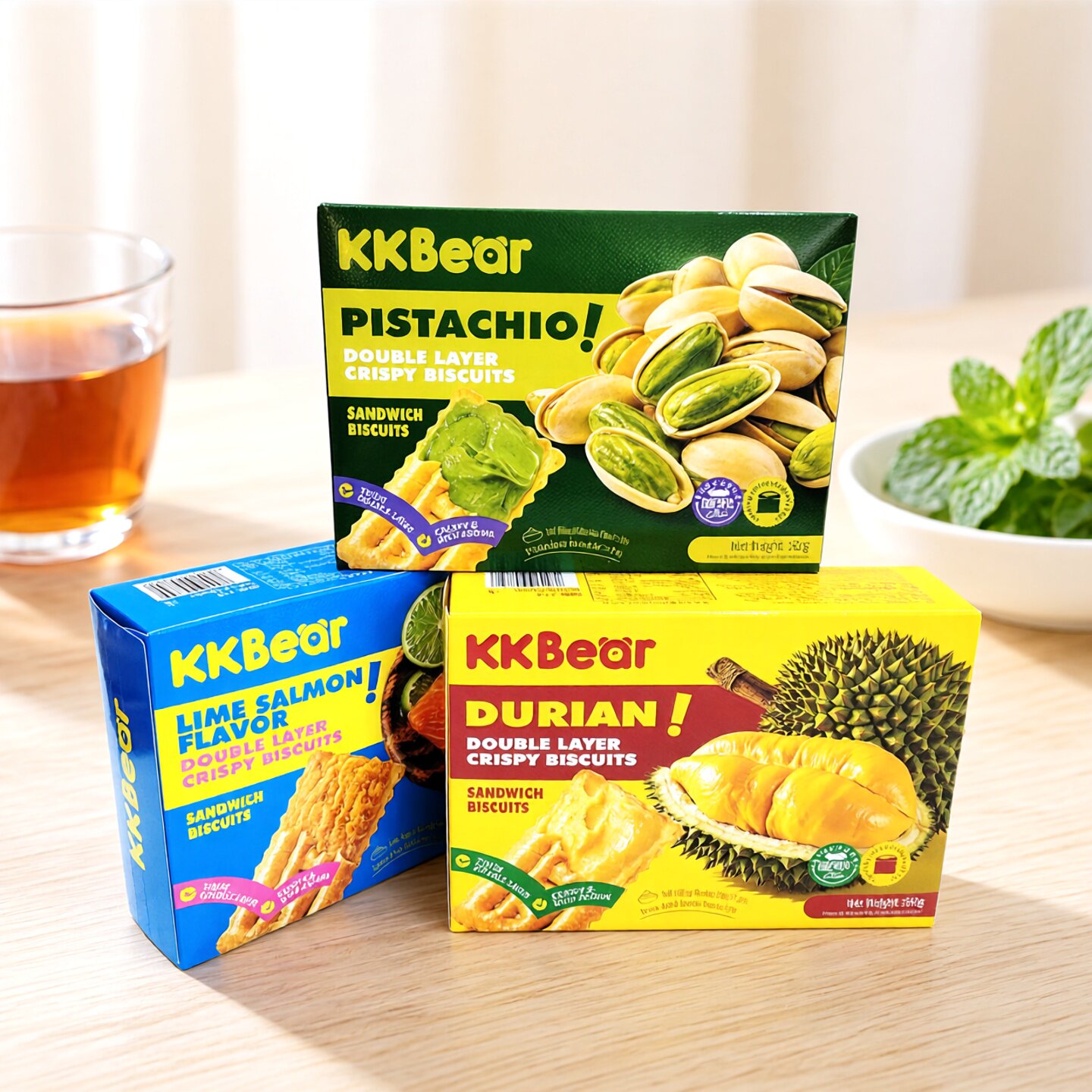超友味KKBear开心果双层脆饼干