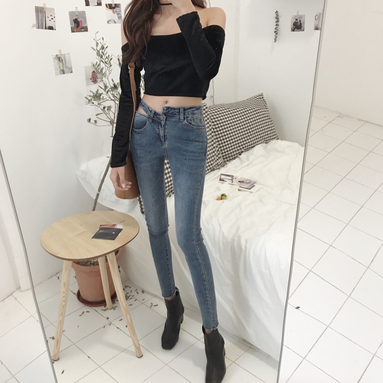 ´ºÏĺ«°æchic·ç²»¹æÔò¿ªÁÑÑüÍ·Å£×пã¸ßÑüµ¯Á¦Ã«±ßǦ±Ê¿ãÅ®¾Å·Ö¿ã