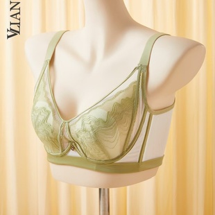V恋性感女神6605BC轻薄水晶杯大胸显小上托收副乳调整型内衣文胸