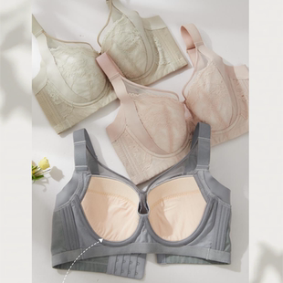 新品 蔓婷雅软钢圈乳胶大胸全包上托收副乳调整型内衣文胸6670C杯