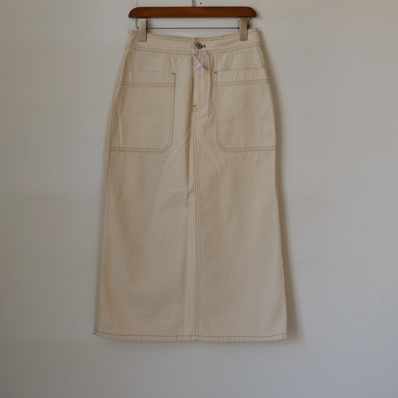 H同款 女士 27码牛仔裙 四季打底半身长裙 高腰无弹力 后开叉裙子