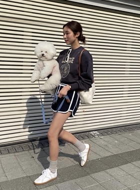 韩国品牌RECTO复古美式学院风字母宽松套头运动卫衣刘亚仁车静媛