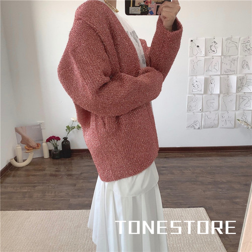厚实正品清仓秋冬女款亮丝针织衫