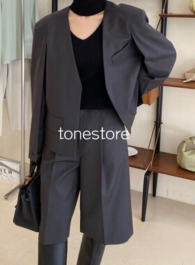 【现货清仓】韩国maison marais春夏男友风极简百慕大短裤女中裤