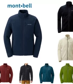 日本代购montbell CLIMAPLUS100男款立领抓绒衣保暖外套1106597