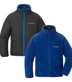 日本代购montbell Clima Air儿童防风保暖双面穿抓绒衣1106720/19