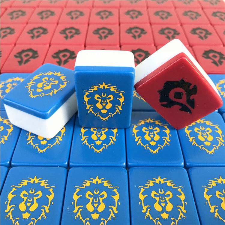 魔兽世界麻将机麻将联盟部落麻将周边魔兽麻将 红色麻将 蓝色麻将