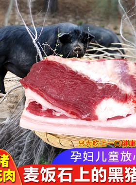 国产新鲜食品跑山黑猪肉