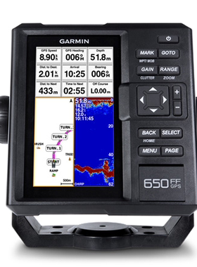 适用于佳明650FF探鱼器屏幕保护膜 防刮水凝类纸膜高清软钢化贴膜