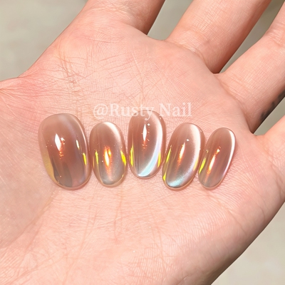 高级感温柔纯欲猫眼海莉手工美甲