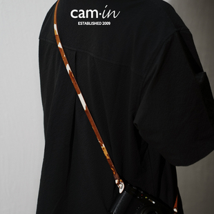 cam·in 相机肩带马毛系列复古斜挎微单摄影背带奶牛纹挂脖挂绳