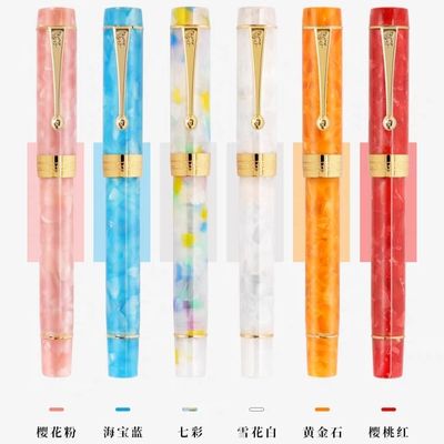 金豪钢笔世纪100豆腐18K镀金35#笔尖成人商务办公硬笔书法练字笔