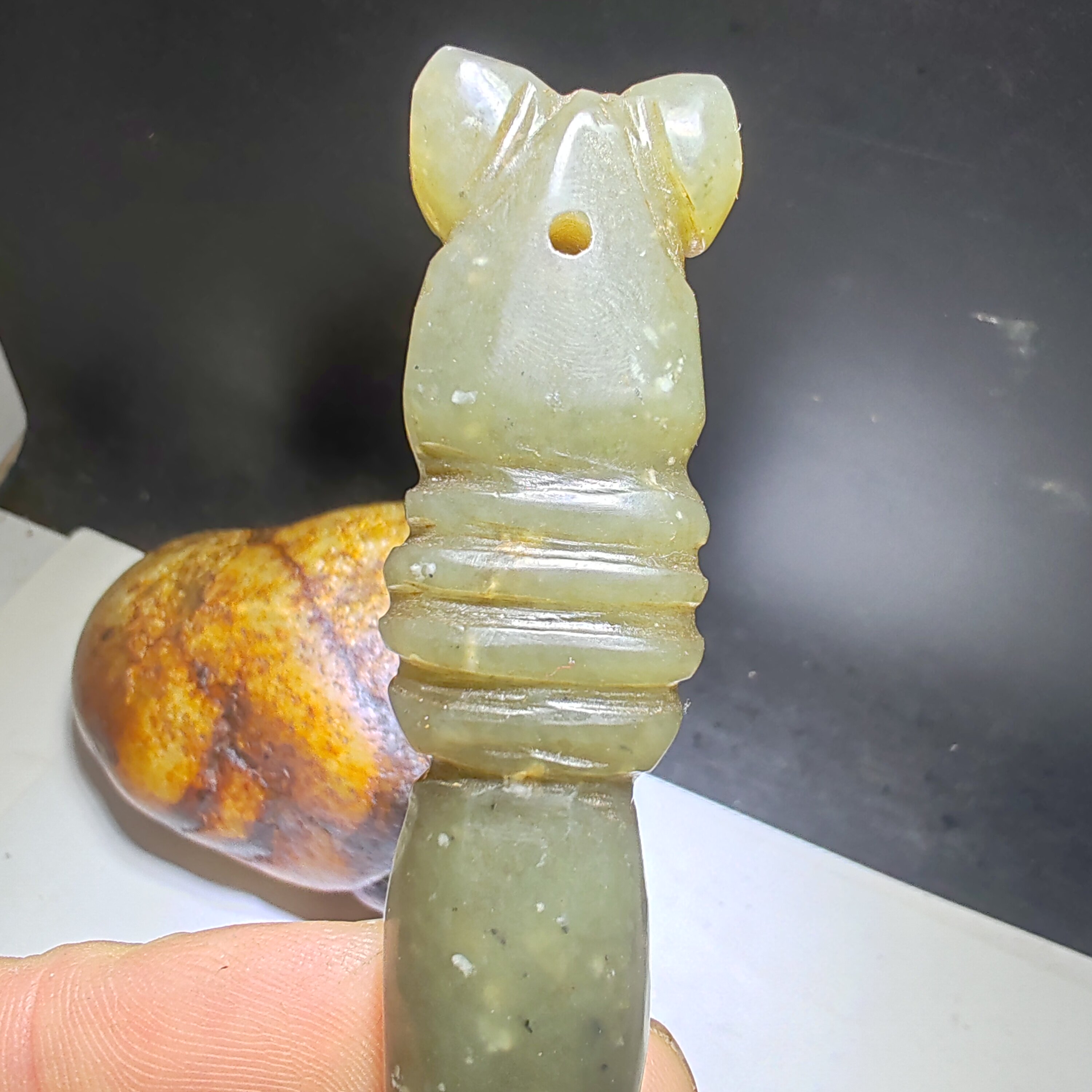 和田玉古玉锥子摆件摆饰玉器把玩件文玩收藏品837号