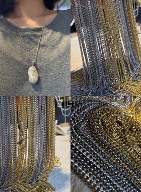 古巴链长款60cm配链饰品配链百搭款裸链金色银色