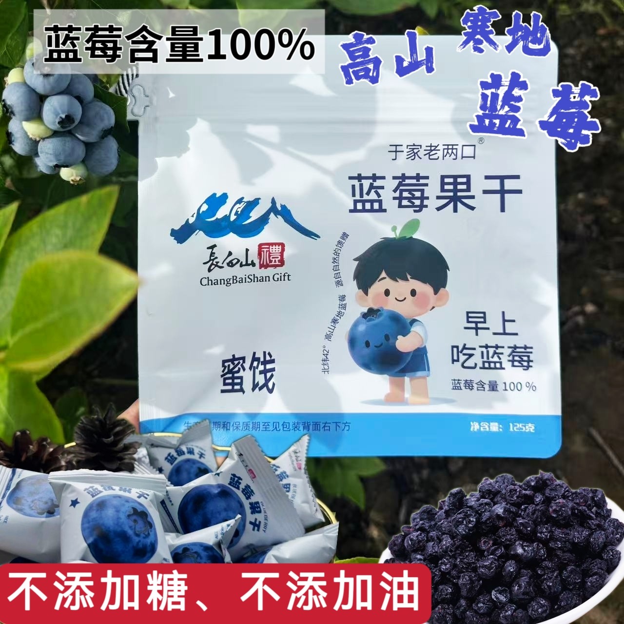 长白山【蓝莓果干】配料干净独立包装-发顺丰