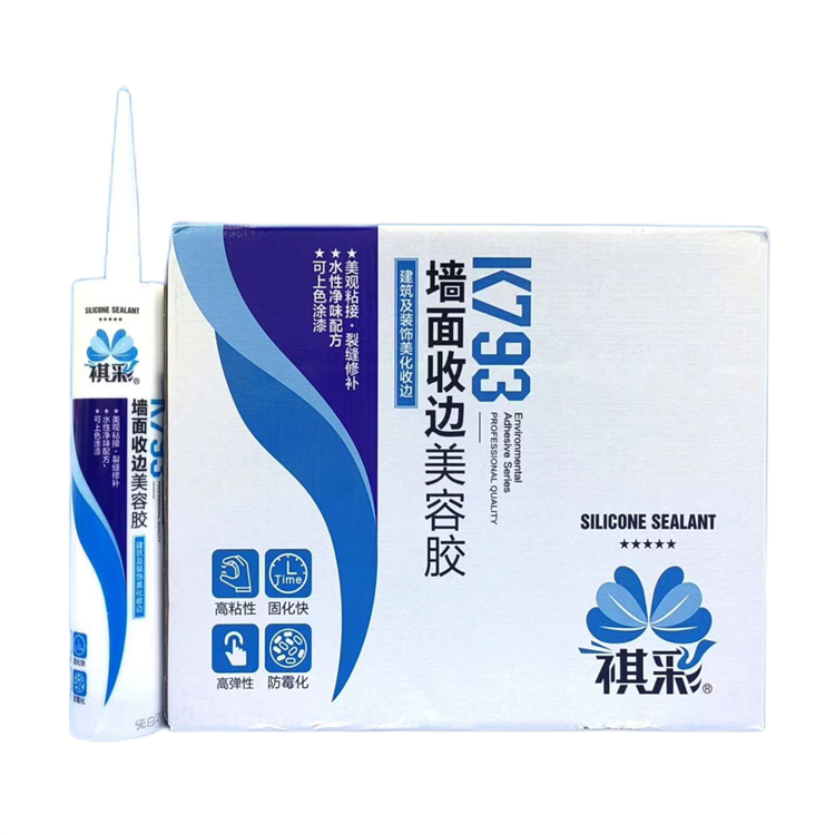 793墙面水性收边胶美容胶瓷白玻璃胶墙布美缝踢脚线缝隙门框墙