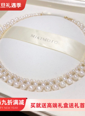 日韩人气天然珍珠叠戴项链热巴法式优雅小香风设计感颈