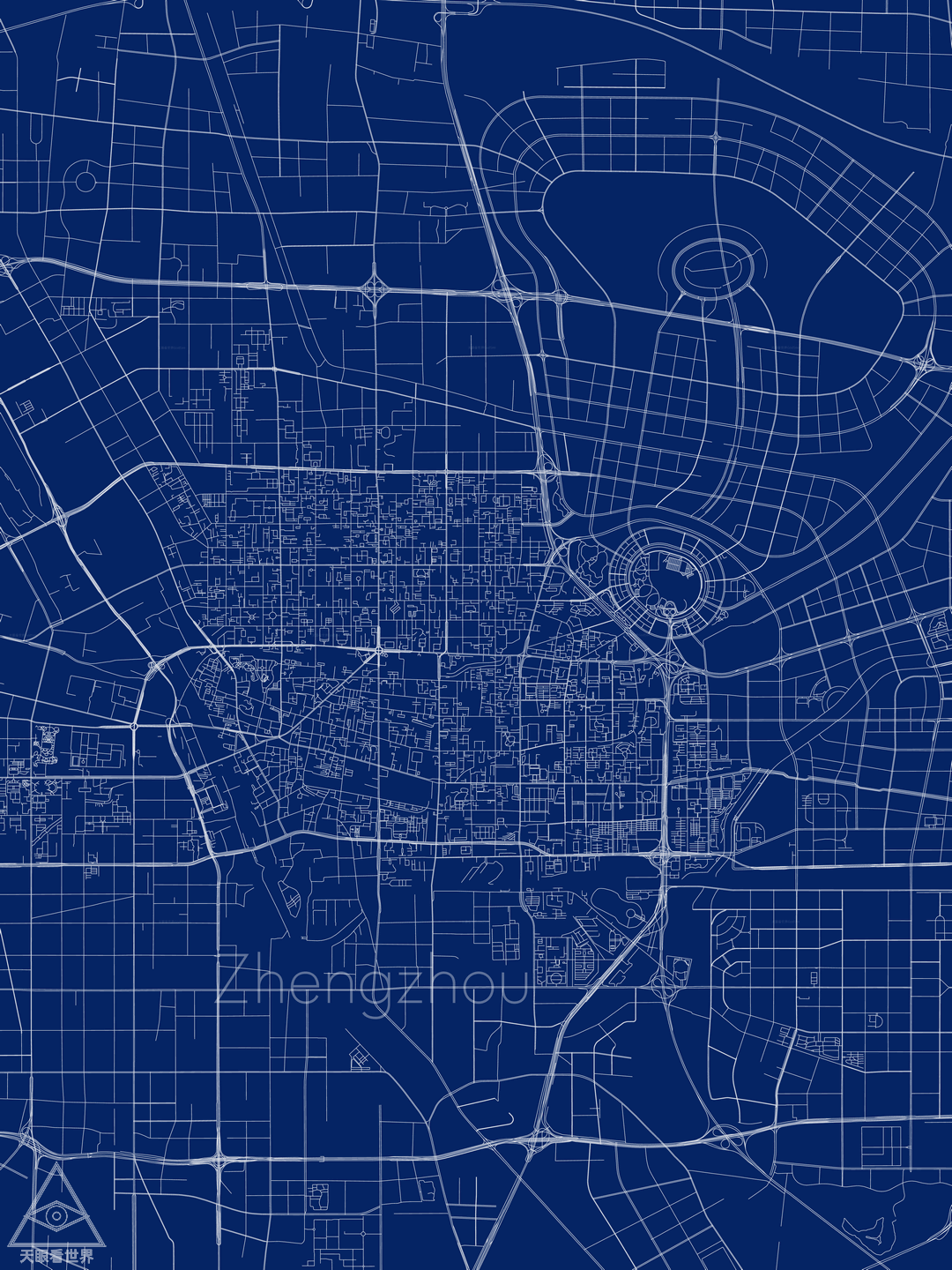 郑州城市路网肌理壁纸