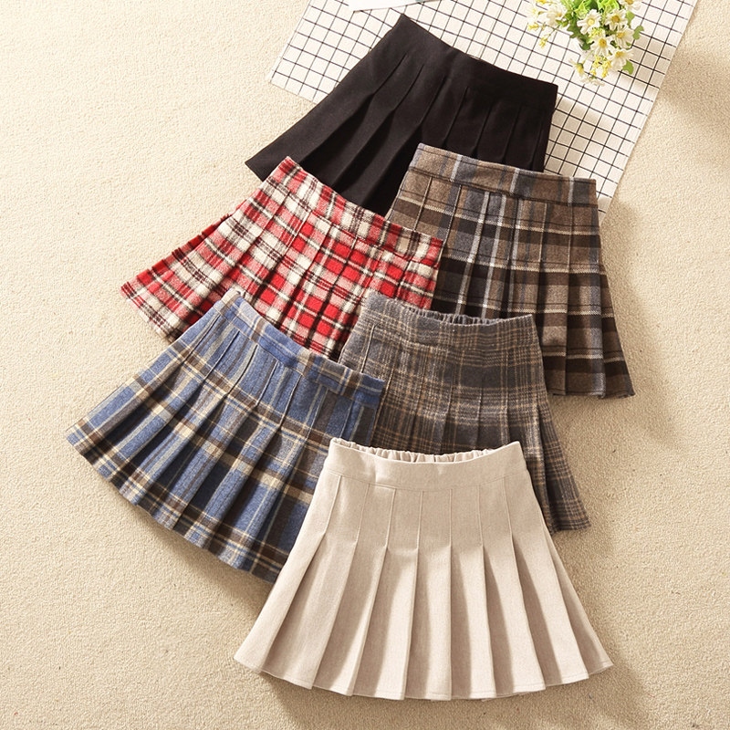 2025秋冬新款女童毛呢半身裙儿童学院风格子百褶裙短裙冬季中大童,童装/婴儿装/亲子装,半身裙,淘宝优惠券,粉丝福利购,淘宝优惠卷