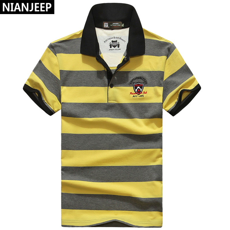 Ïļ¾NIAN JEEP´¿ÃÞ·Áì¶ÌÐätÐôÄпíËÉÌõÎÆPOLOÉÀ°ëÐäÄÐÌåÐôÉÏÒ³±