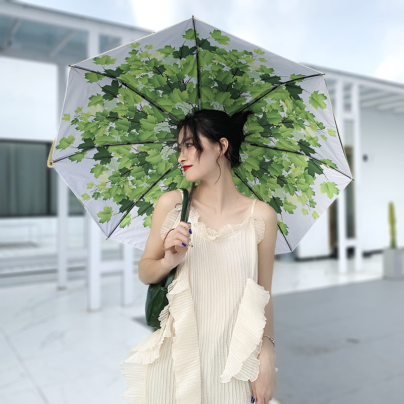 全自动双层防晒两用小清新雨伞