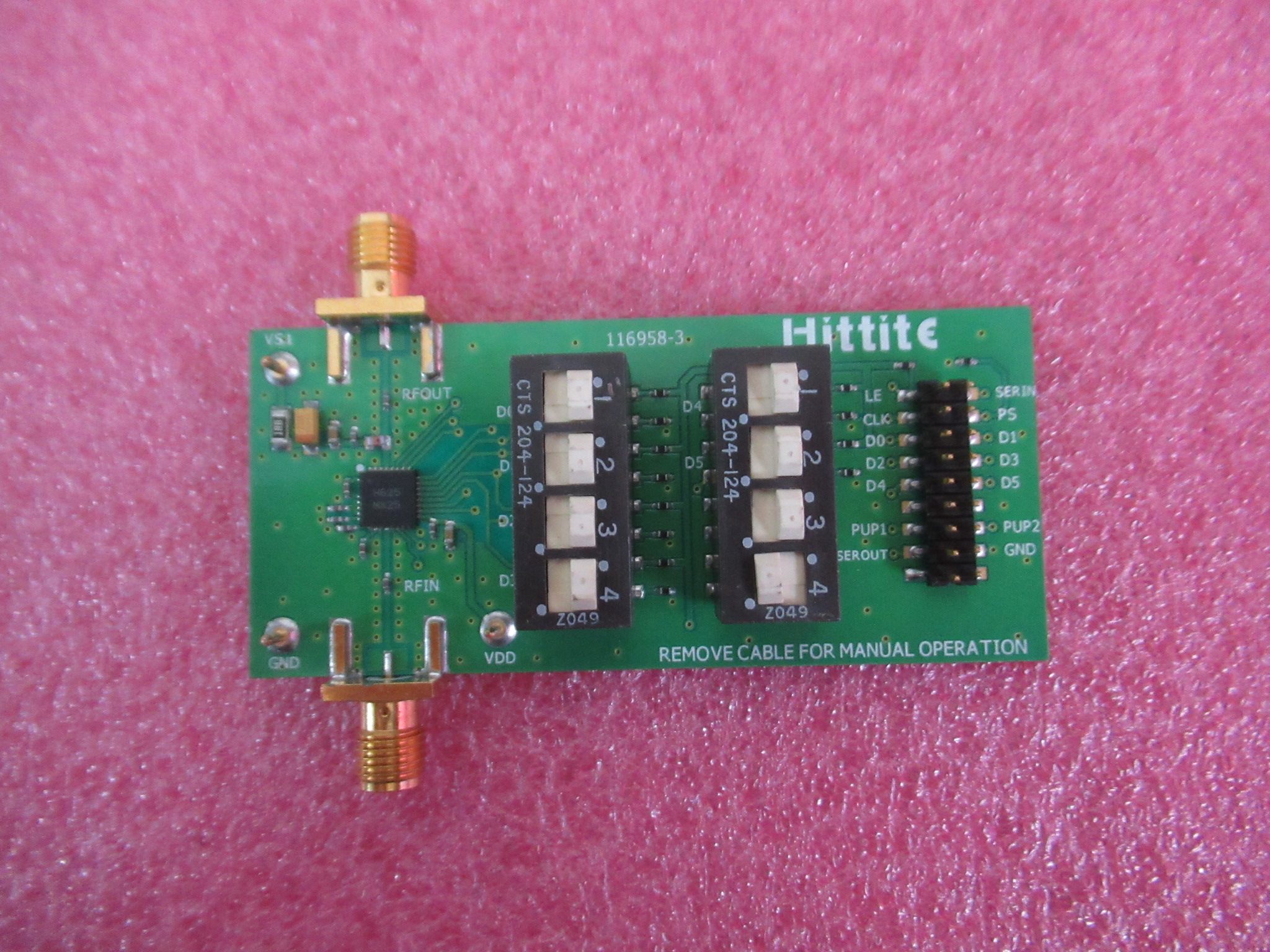 可变增益放大器评估模块  c625lp5:hmc625blp5e evaluat