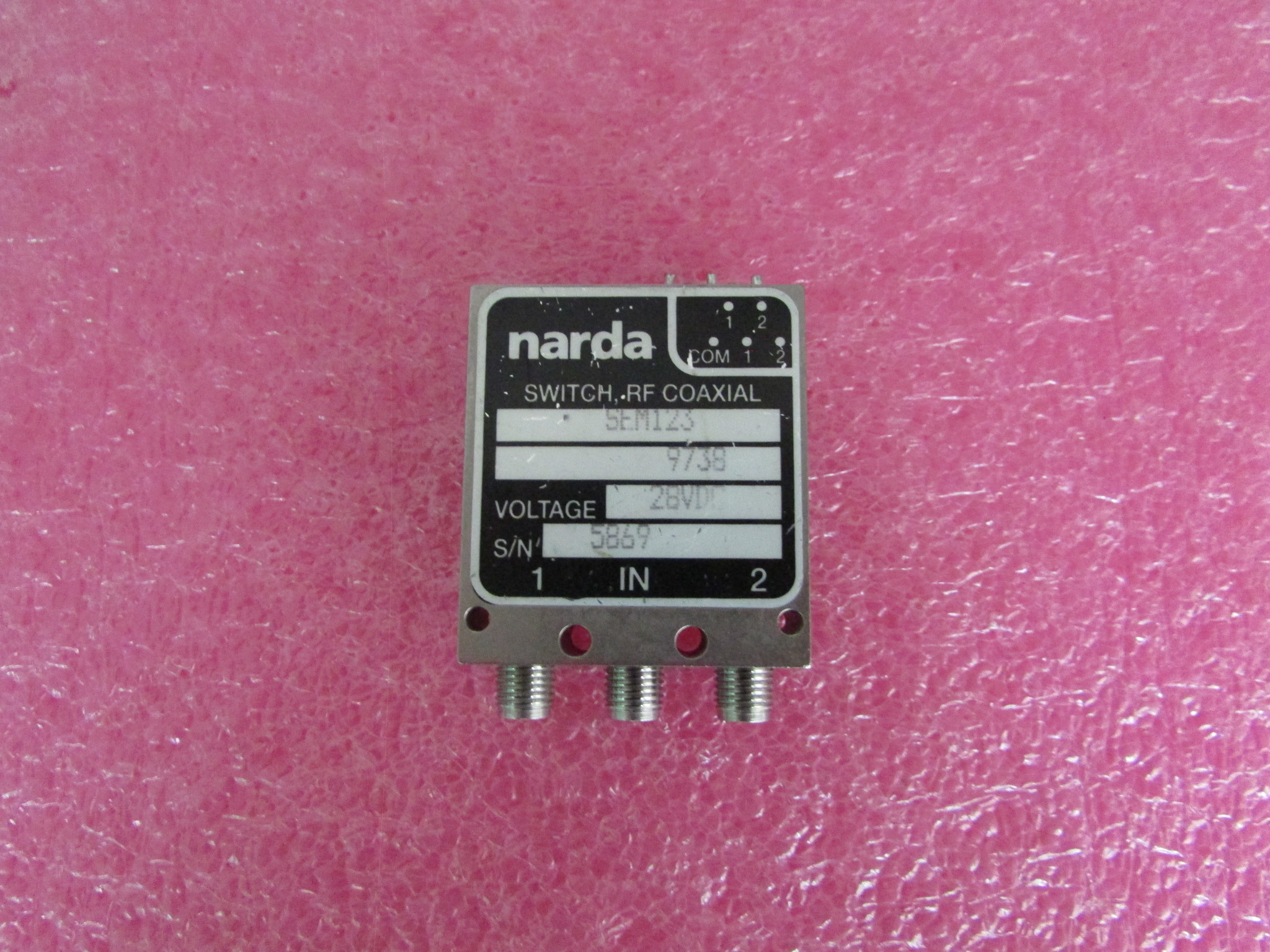 narda SEM123 DC-18GHz 200W SMA 28V  射频单刀双掷同轴开关