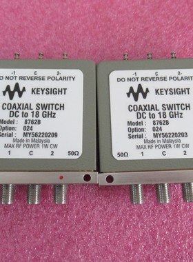 KEYSIGHT进口 8762B 24V 18GHz SMA SPDT 带负载 射频同轴开关
