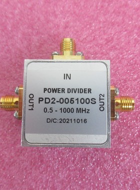 PD2-005100S 0.5-1000MHz 1W SMA母头 一分二 射频微波功率功分器