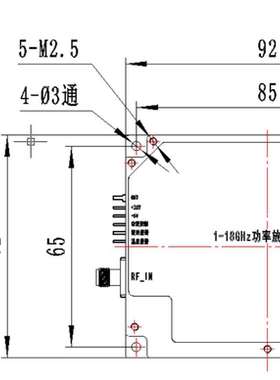 1-18GHz 35dB 33dBm 2W SMA  1-18GHz超宽带功放 宽带功率放大器