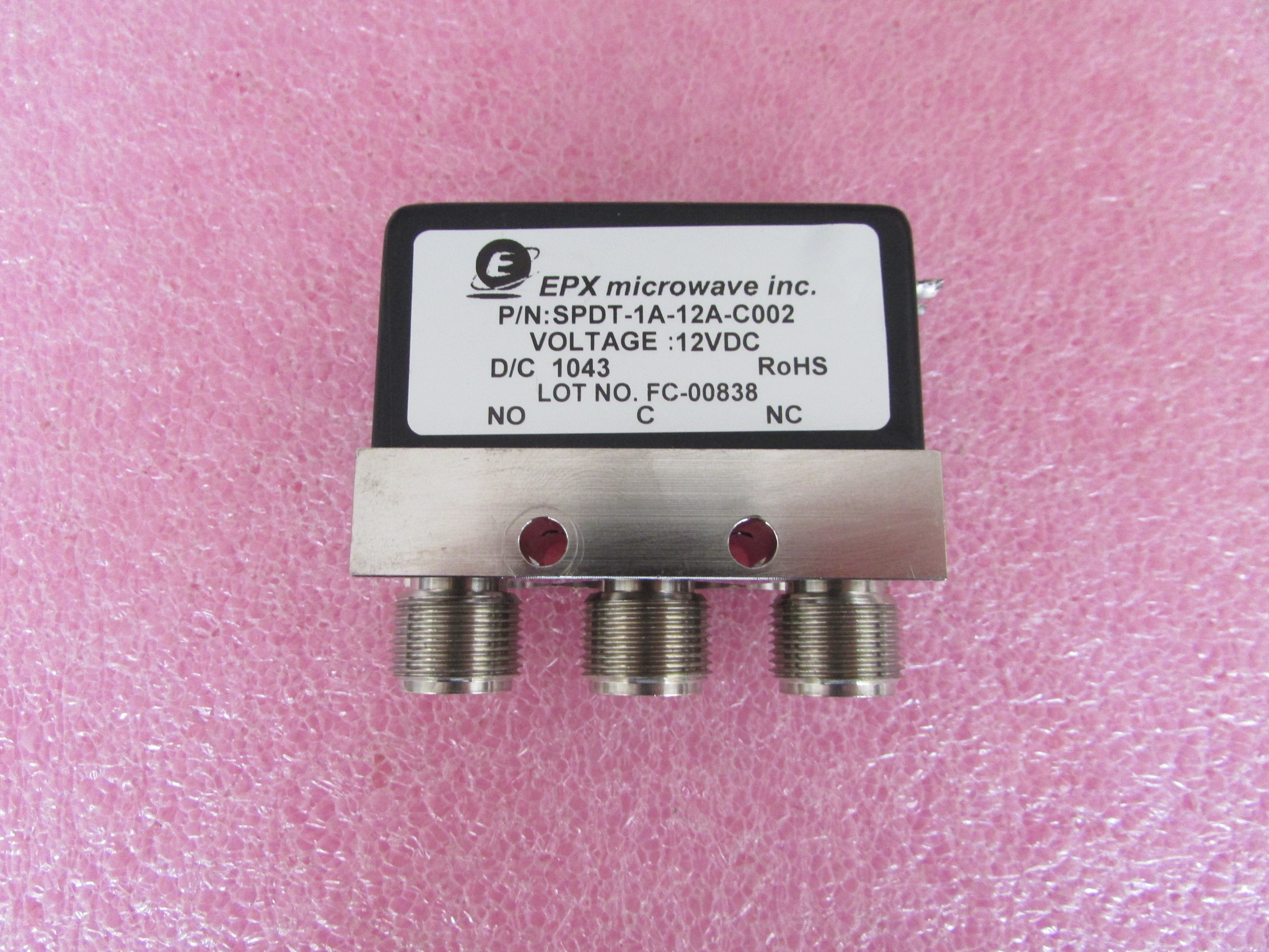 EPX SPDT-1A-12A-C002 DC-12GHz 2000W 射频微波同轴单刀双掷开关